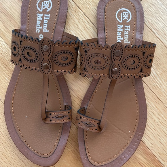 New Hand made leather sandals size 6-7 - Picture 2 of 6